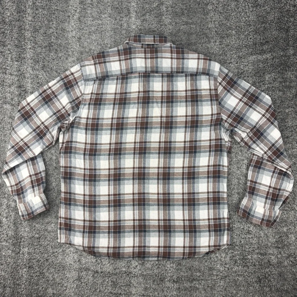 Sonoma Men's Size XL Plaid Multicolor Cotton Flannel Shirt Long Sleeve Button Up